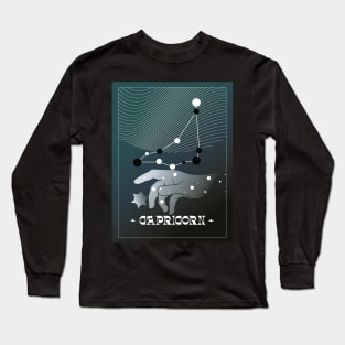 Capricorn Zodiac Art Long Sleeve T-Shirt